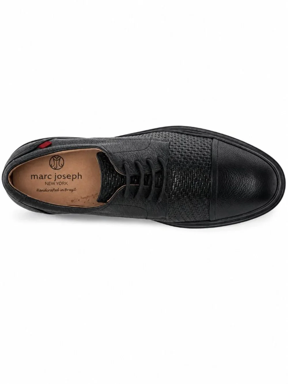 Men's Leather Shoes - Broad Street Oxford - Black Grainy - Size 9 (US) - NEW